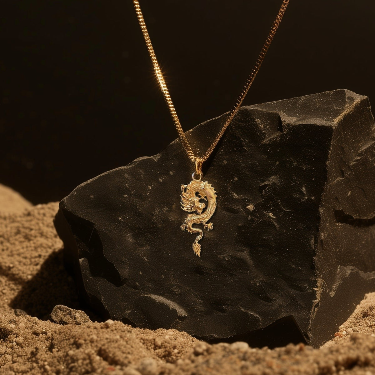 14k solid gold mini dragon hotsell pendant.