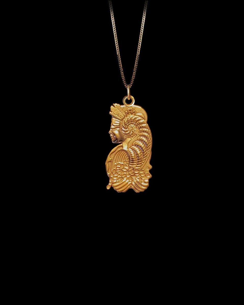 18K Gold Filled Luck & Money Charm Necklace - 18 Inch Mariner Chain With Murano Glass