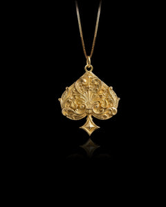 Gold Ace of Spades Pendant