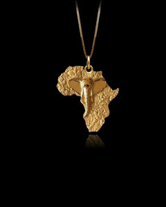 Gold Africa Pendant