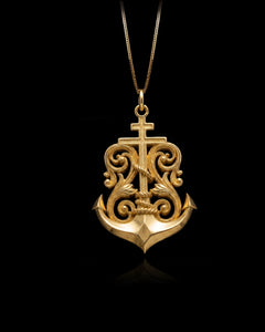 Gold Anchor Pendant