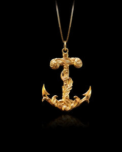 Gold Anchor Pendant
