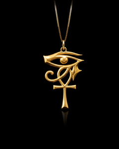 Gold Ankh of Horus Pendant