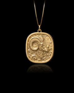 Gold Aries Pendant