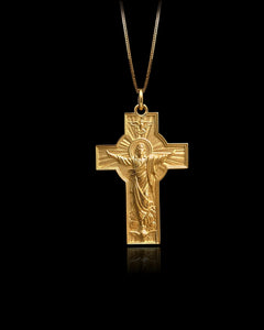 Gold Ascension Cross Pendant