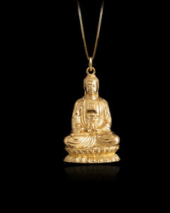 Gold Buddha Lotus Pendant