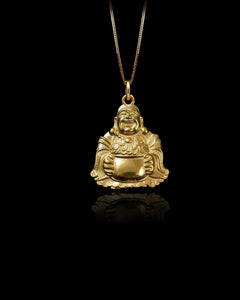Gold Buddha of Fortune Pendant