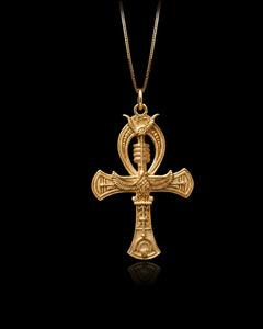 Gold Celestial Ankh Pendant