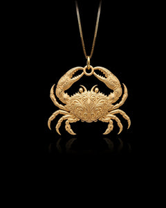 Gold Cancer Crab Pendant