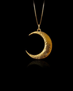 Gold Crescent Moon Pendant