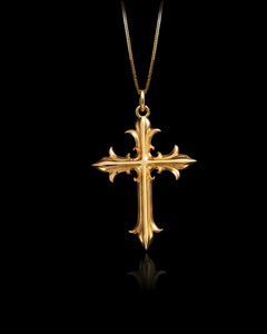Gold Eternal Cross Pendant