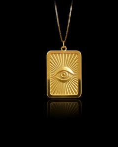 Gold Eye of Protection Pendant