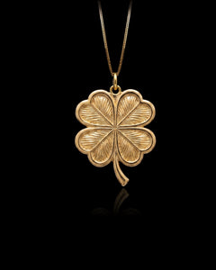 Gold Four Leaf Clover Pendant