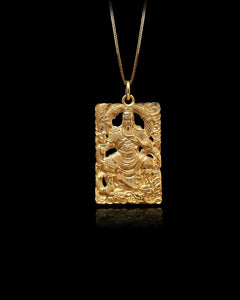 Gold Guan Yu Pendant