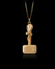 Gold Hammer Snake Pendant