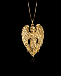 Gold Heavenly Cherub Pendant