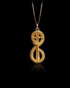 Gold Infinity Sword Pendant