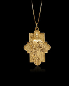Gold Jesus Shepherd Pendant