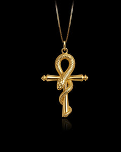 Gold Key of Ankh Pendant