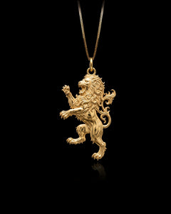 Gold Royalty Lion Pendant