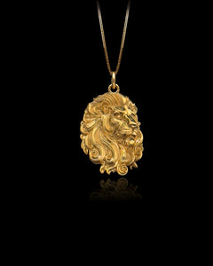 Gold Lion Triumph Pendant