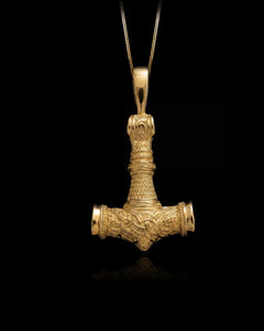 Gold Mjolnir Pendant