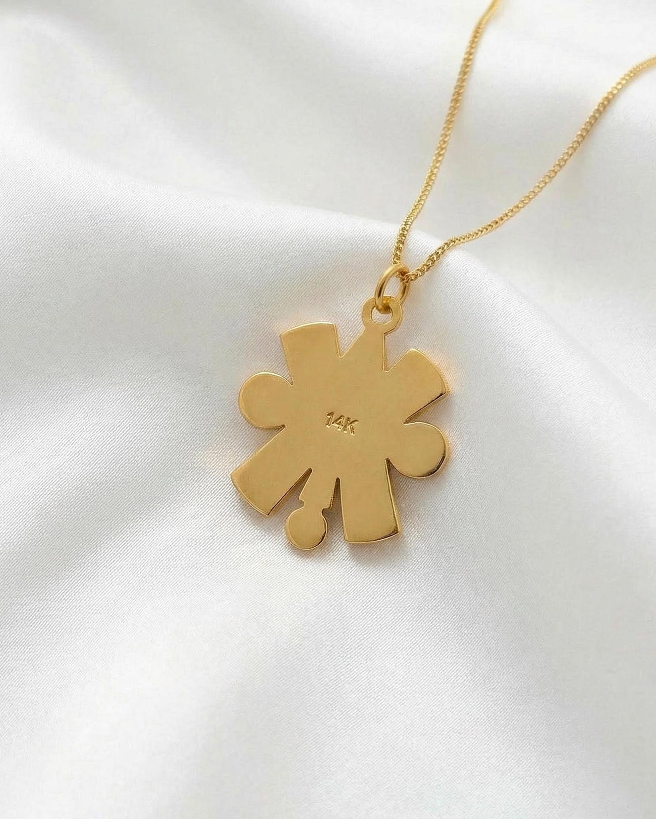Gold Nahui Ollin Pendant Necklace 14K, 18K Solid Gold | Made in