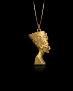Gold Nefertiti Pendant