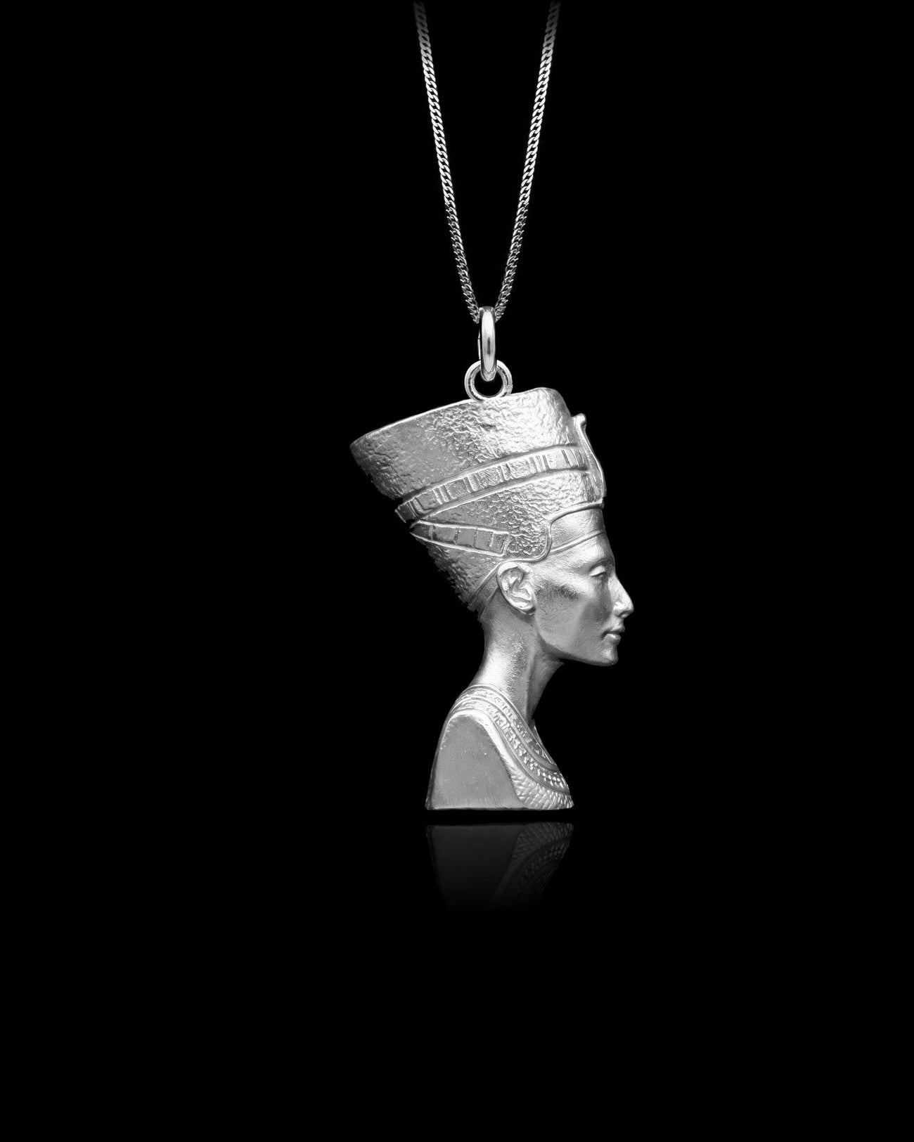 Gold Nefertiti Pendant Necklace 14K, 18K Solid Gold | Made in USA