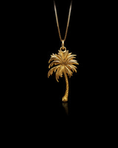 Gold Palm Tree Pendant