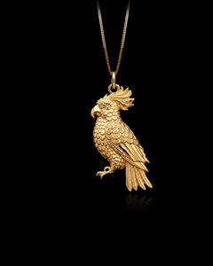 Gold Parrot Pendant