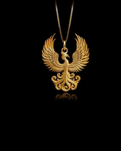 Gold Phoenix Rebirth Pendant