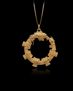 Gold Quetzalcoatl Pendant