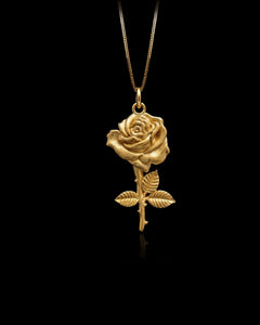 Gold Rose Pendant