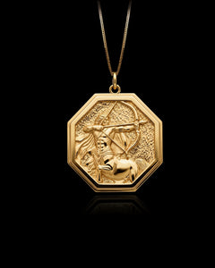 Gold Sagittarius Pendant