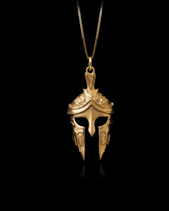 Gold Spartan Helmet Pendant
