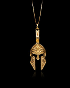 Gold Spartan Helmet Pendant