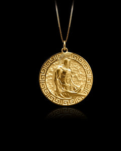 Gold Spartan Warrior Pendant