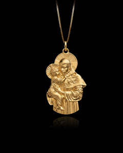 Gold St Anthony Pendant