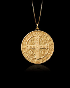 Gold St Benedict Pendant
