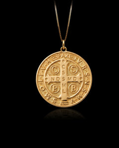 Gold St Benedict Pendant