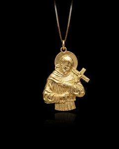 Gold St Francis Pendant