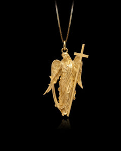 Gold St Gabriel Pendant