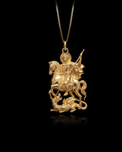 Gold St George Protector Pendant