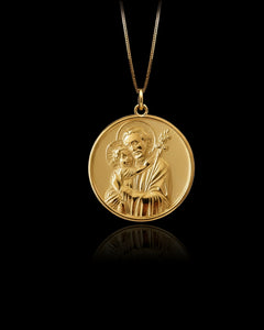 Gold St Joseph Pendant