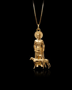 Gold St Lazarus Pendant