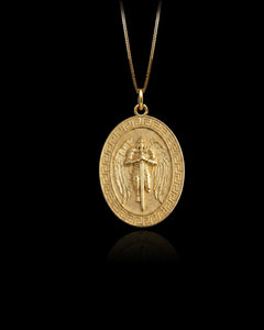 Gold St Michael Deliverer Pendant