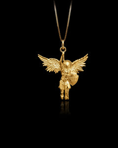 Gold St Michael Divine Pendant