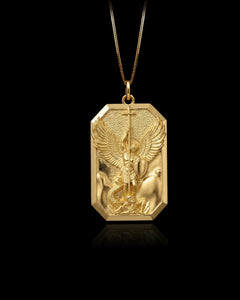 Gold St Michael Valor Pendant