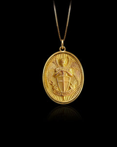 Gold St Michael Warrior Pendant
